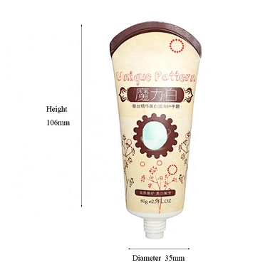 80g Empty Round Plastic Packaging Squeeze Cosmetic Cream Lotion Soft Tube with Acrylic Cap
