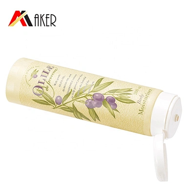 Hot selling custom design 200ml cosmetic plastic tube for body moisturiser with flip cap
