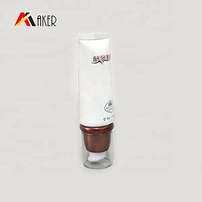 China supplier 50ml empty white plastic cosmetic packaging tube with airless pump