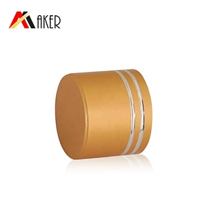 China factory luxury 2 rims gold aluminum covered 18mm screw cap with retarder for glass essential oil bottle