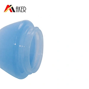 Custom 5ml Blue Oval Single Wall Cosmetic PP lip scrub container with Screw Cap