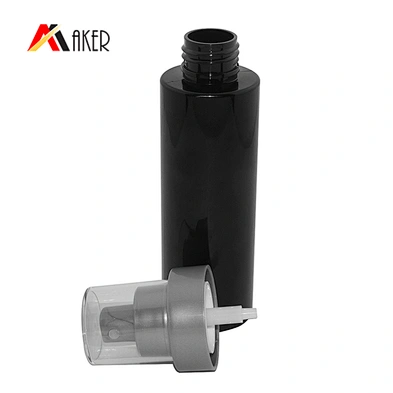 Custom 4oz 100ml Black PET Plastic Luxury Facial Toner Essence Sprayer Bottle