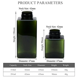 in stock dark green 250ml 500ml plastic pet shower gel foam pump bottle personal care shampoo pet bottle