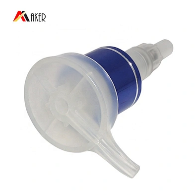 Wholesale blue aluminum covered 24/410 silver plastic up down lotion pump for shampoo bottle lotion bottle