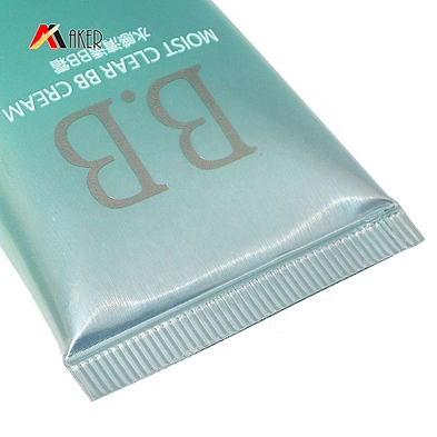 Wholesale green 40ml cosmetic BB CC cream plastic laminated aluminum tube packaging with acliry screw cap
