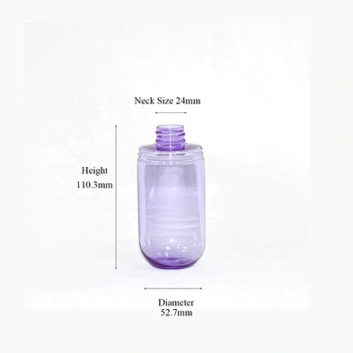 120ml 150ml Semi transparent Purple Frosted Empty PET Plastic Portable Travel Size Lotion Bottles with Pump
