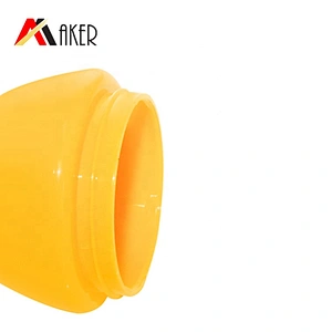 Empty 30g Yellow PP Empty Bottle Plastic Face Cream Serum Jar with plastic screw lid and clear inner cap