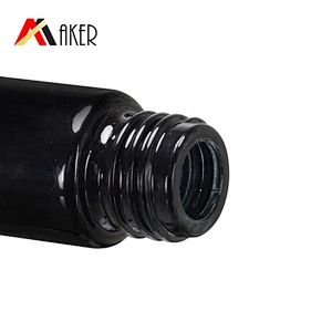 Wholesale round black 10ml glass oil perfume roll on bottle with gold color cap