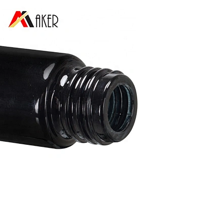 Wholesale round black 10ml glass oil perfume roll on bottle with gold color cap