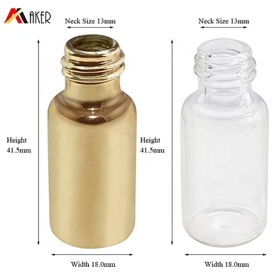 New design factory price 6ml cosmetic glass tube perfume bottle with screw cap