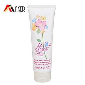 China Supplier 150ml offset printing shower gel matte white cosmetic plastic tube with flip top lid
