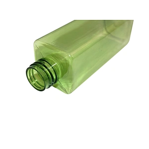 Best price green color empty square 150ml 300ml PET plastic bottle for lotion