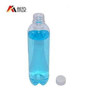 Wholesale BPA free 550ml PET round plastic water bottle with screw cap