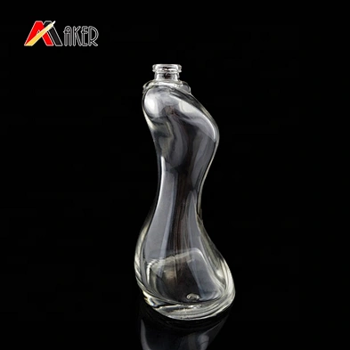Wholesale clear color women shaped empty 100 ml glass perfume spray bottle