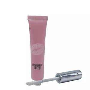 BPA free customization  empty lip gloss  soft tube with brush soft tubes  lip gloss  with brush screw cap