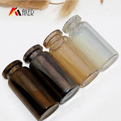Luxury gold color round glass vials empty 10ml glass tube serum bottle