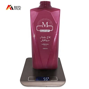 New design 500ml PET plastic empty refillable shampoo bottle OEM with black plastic lotion pump
