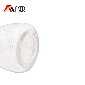 Empty luxury clear 120ml round cosmetic glass face cream jar with screw cap