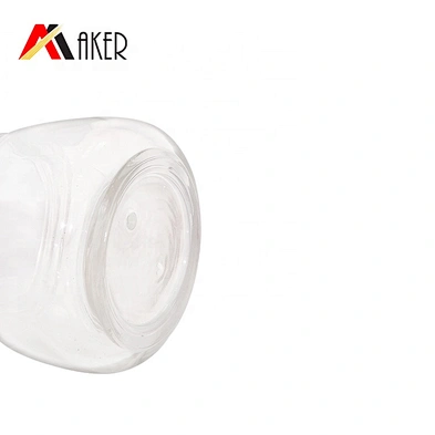 Empty luxury clear 120ml round cosmetic glass face cream jar with screw cap