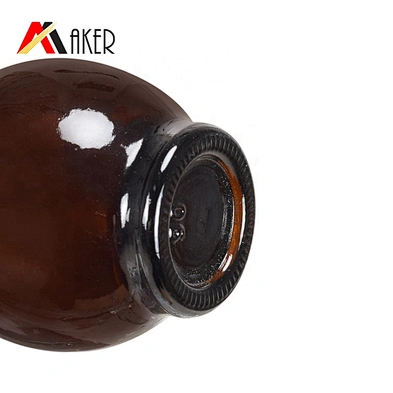 Factory wholesale price new design 15ml amber essential oil glass bottle with gold dropper