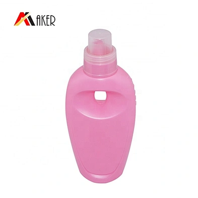 Factory supply 700ml Pink HDPE plastic liquid detergent bottle with screw cap