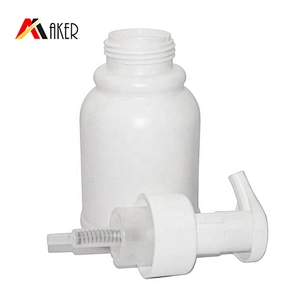 Hot sale 350ml white HDPE plastic cosmetic baby body wash shower gel bottle lotion pump bottle