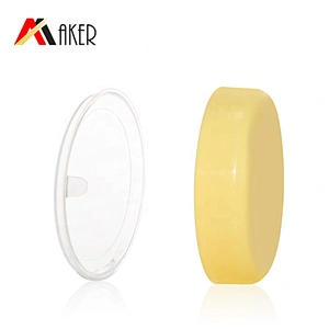 Small MOQ PP 100g yellow round plastic cosmetic packaging cream jar with screw cap