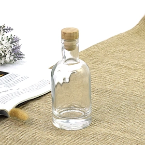 Empty Transparent 150ml Boston Glass Wine Bottle for Whisky Vodka Brandy Whiskey