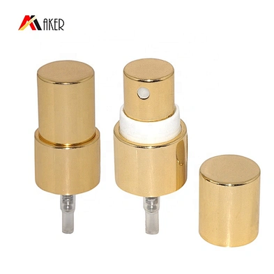 Custom Gold Aluminum Covered 18/410 Plastic Fine Mist Sprayer with Customized Dip Tube