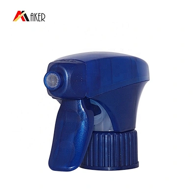 Customized empty 500ml white color special shape PE plastic liquid detergent bottle with trigger sprayer
