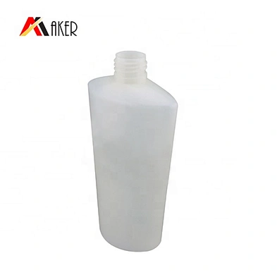 Flat shape pearlized white 250ml PE plastic body lotion bottle with disc top cap