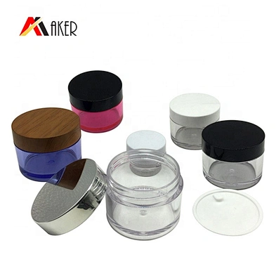 5ml/30ml/50ml different colors cosmetic cream PETG plastic jars with lid