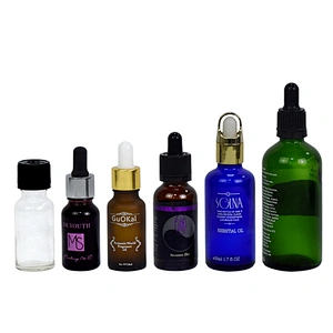 empty 10ml 15ml 20ml 30ml 50ml 100ml  cosmetic glass bottle packaging skin care lotion serum essential oil bottle dropper bottle