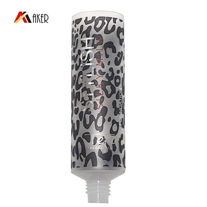 Factory empty 40ml LDPE plastic liquid foundation cosmetic tube packaging with white plastic double wall screw cap