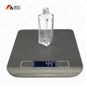 Custom luxury 15ml clear glass perfume bottles empty square shaped crystal glass spray perfume bottle with gold mist sprayer