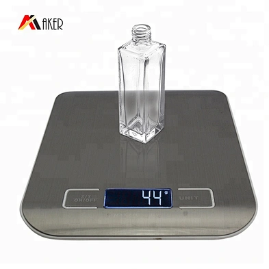Custom luxury 15ml clear glass perfume bottles empty square shaped crystal glass spray perfume bottle with gold mist sprayer