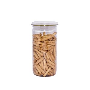 tall plastic pet airtight food storage container canister hermetic snacks nut candy sugar cookie food storage jar