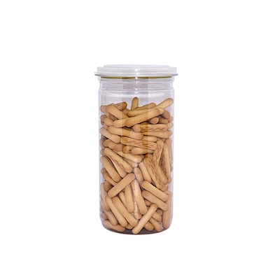 tall plastic pet airtight food storage container canister hermetic snacks nut candy sugar cookie food storage jar