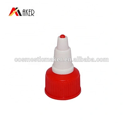Custom Plastic PP 20 410 Red Tip Shape Twist Top Screw Caps for Glue and Hair Conditioner