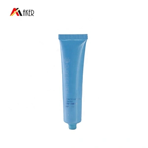 Cosmetic 25ml plastic round LDPE eye cream tube packaging with nozzle plug