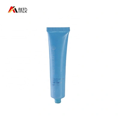 Cosmetic 25ml plastic round LDPE eye cream tube packaging with nozzle plug
