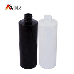 wholesale products china Customized cylinder 500ml white black plastic PET lotion bottle with pump