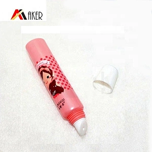 10ml pink PE plastic cosmetic lip gloss tube