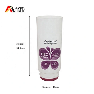 Customized empty round shape plastic 40ml cosmetic cream tube packaging