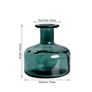 china factory 300ml room flower rattan reed   diffuser glass bottle set for room decor