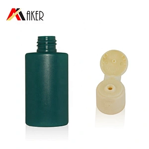 Hot sale empty green 50ml HDPE plastic cosmetic hand cream bottle squeeze lotion bottle with plastic flip top cap