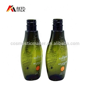80ml Custom Shape Green PET Plastic Custom Shampoo Bottle Packaging with Logo with Lid