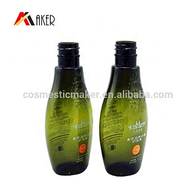 80ml Custom Shape Green PET Plastic Custom Shampoo Bottle Packaging with Logo with Lid