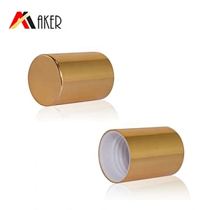 Aluminum Covered Bottle Cap Roll on Bottle Cover Gold with Plastic Roller Ball High Quality 16mm Screw Cap