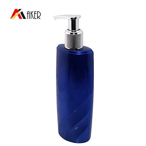 Wholesale price new design empty 250ml PET plastic hair shampoo bottle packaging